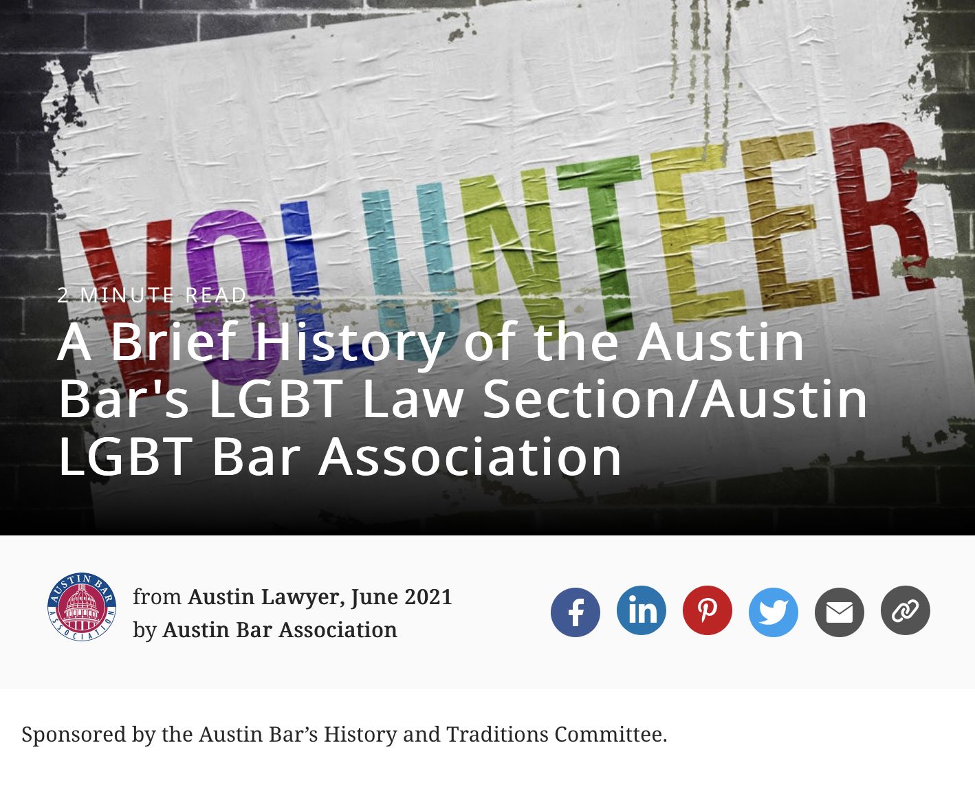 LGBT Law Section History